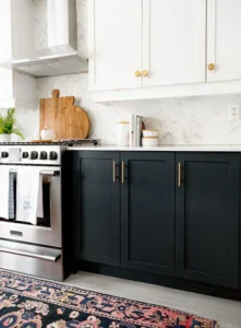 Black Shaker cabinets