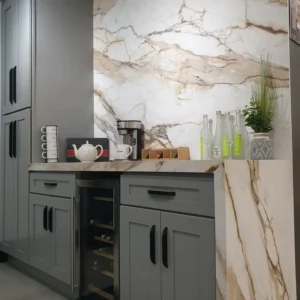 Gray Shaker kitchen Cabinets