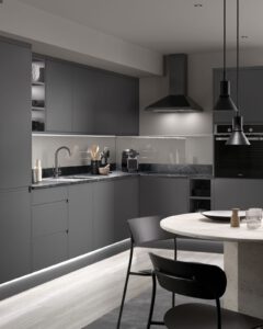 Dove Grey Kitchen European Cabinets 1