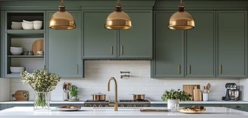 Cypress Green slim shaker Cabinet s