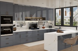 Piano Grey European kitchen Cabinets